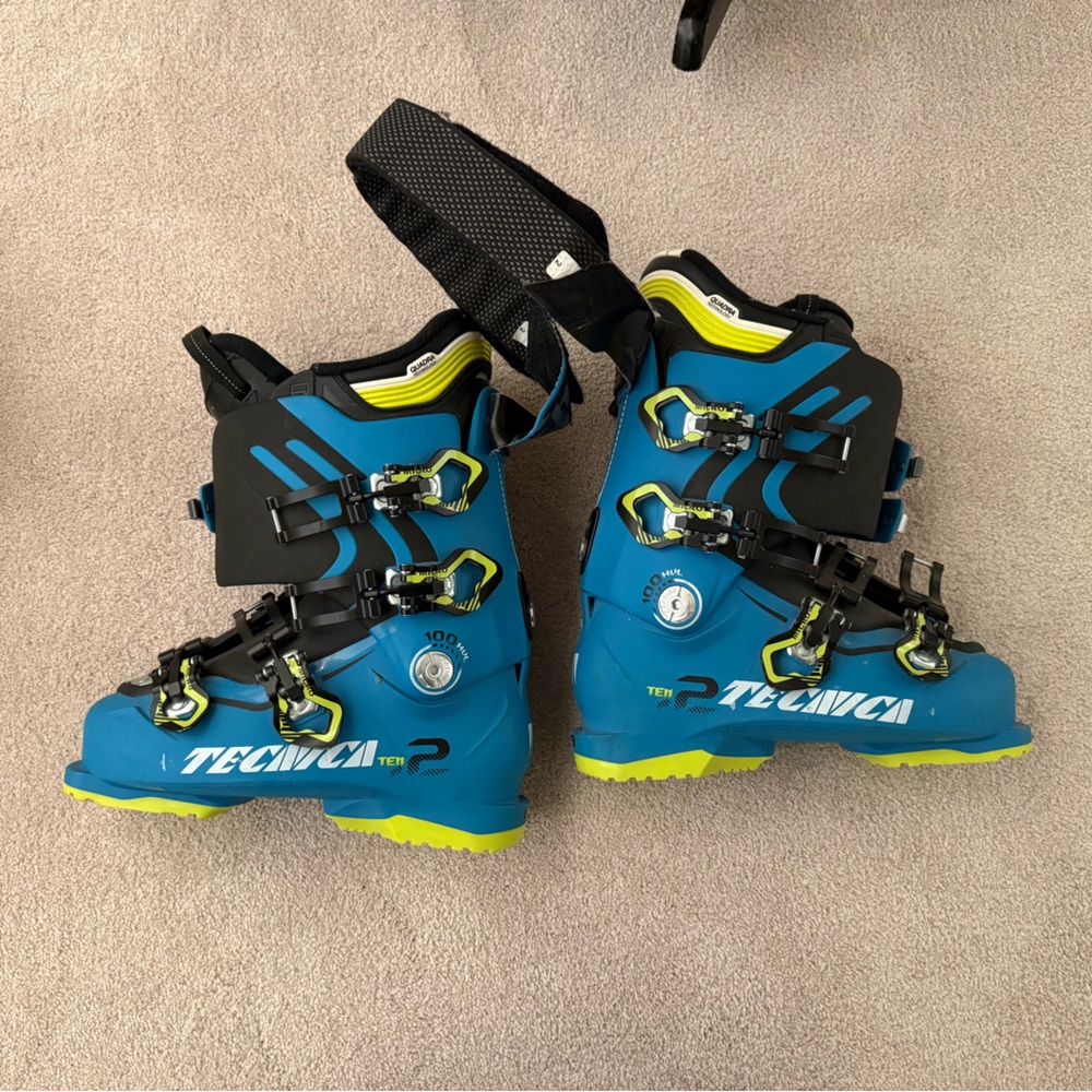 Tecnica Ten-2 Vibrant Blue and Lime Ski Boots